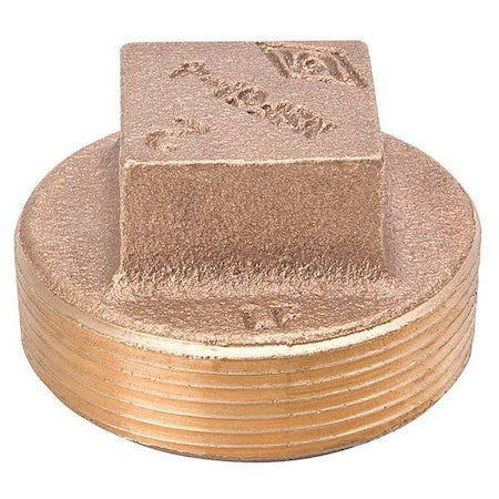 Brass Plug, MNPT, 1-1/2" Pipe Size