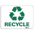 Recycle, 10 in W x 7 in H, Vertical Rectangle, Plastic, U1-1028-NP_10X7