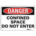 Plastic Danger Sign,4 Holes,10"x7", U1-1033-NP_10X7