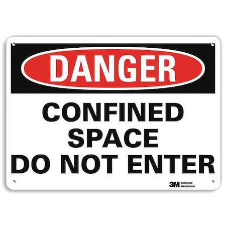Plastic Danger Sign,4 Holes,10"x7", U1-1033-NP_10X7