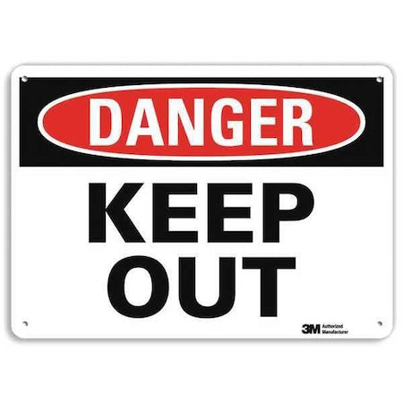 Danger Sign,7in H x 10 in W,English