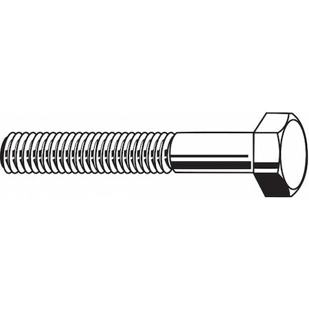 Grade 5, 3/4"-10 Hex Head Cap Screw, Zinc Plated Steel, 4-3/4 in L, 5 PK