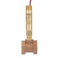 Mini-size flow switch, brass upper and lower body, 1/2" NPT, brass tee.