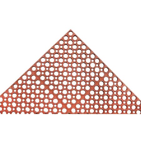 Interlocking Drainage Mat, 7/8 in Thickness, Nitrile Rubber, Red