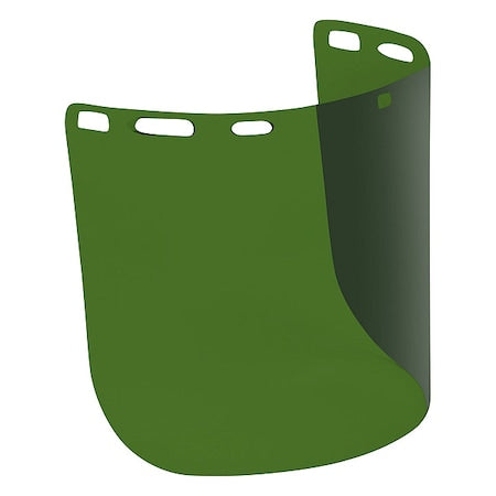 Face Shield Visor, Green Visor, 8 in Height