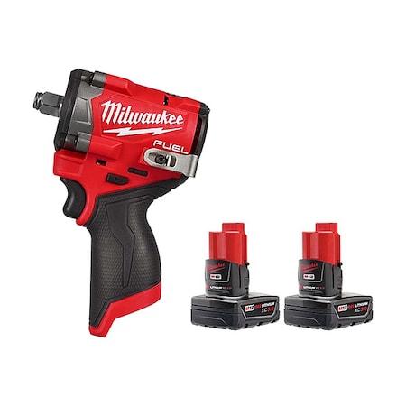 M12 FUEL 1/2" Impact Wrench + Battery2PK