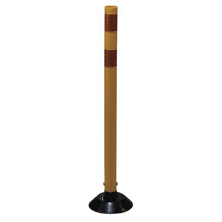 Delineator Post, HDPE, High-Intensity Prismatic, 36" Height, 36" Length, 1.6 lb, Yellow