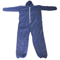Hooded Disposable Coveralls, 3XL, Blue, polypropylene, zipper