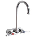 Gooseneck Kitchen Faucet, Manual, 4" Mount, 2 Hole Commercial