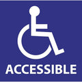 Handicap Labels,6 In H x 6 In W,PK2, 2714