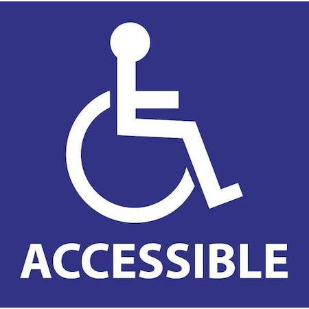Handicap Labels,6 In H x 6 In W,PK2, 2714