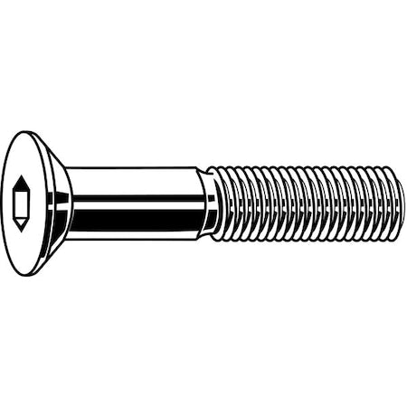 3/8"-16 Socket Head Cap Screw, Flat, Zinc Plated Steel, 2 in Length, 25 PK