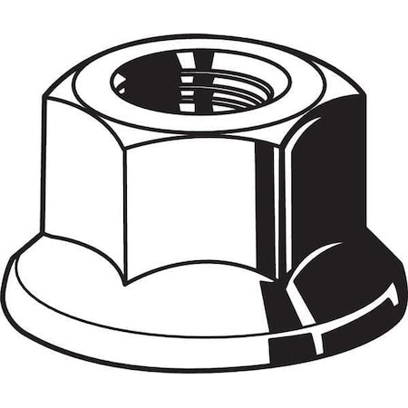Top Lock Distorted Thread Lock Nut, 3/4"-10, Steel, Grade A, Zinc Plated, 3/8 in Ht, 10 PK