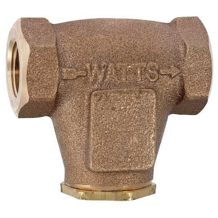 In-Line V Strainer, 1/4" Pipe, FNPT x FNPT, Lead Free Cast Copper Silicon Alloy, 250 psi