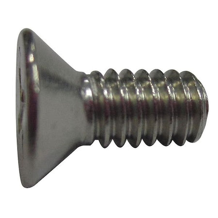 #8-32 x 1 in Phillips Flat Machine Screw, Plain 18-8 Stainless Steel, 100 PK