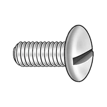 #12-24 x 1-1/2 in Slotted Round Machine Screw, Plain 18-8 Stainless Steel, 100 PK
