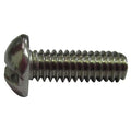 #4-40 x 3/8 in Slotted Round Machine Screw, Plain 18-8 Stainless Steel, 100 PK