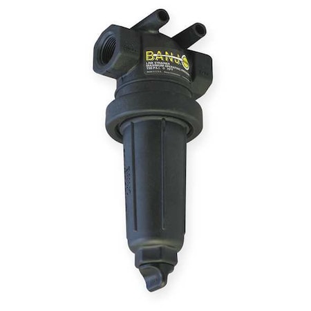 T-Line Stainer,1",FNPT,50 Mesh,Black