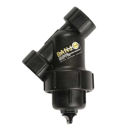 Y Strainer, Stainless Steel 40 Mesh, 1 in Pipe, FNPT x FNPT, Polypropylene, 213 PSI, 7-1/2 in H