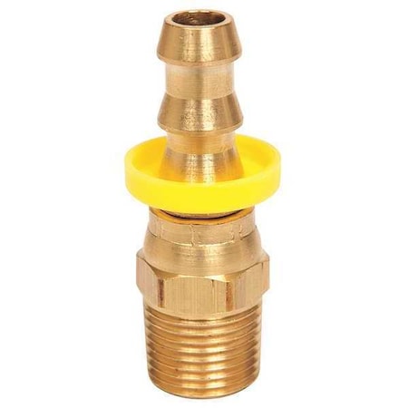 Push on Hose Fitting,1/2"x3/8",BarbxNPTF