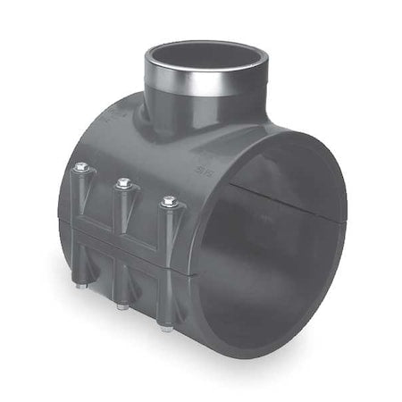 PVC,SaddleClampTee,2inNPT,2in,1/2inNPT
