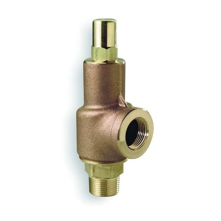 Adjustable Relief Valve,1In,75psi,Bronze