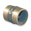 PVC, Stainless Steel Coupling, FNPT x FNPT, 1-1/2 in Pipe Size