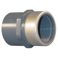 PVC, Stainless Steel Female Adapter, Socket x FNPT, 3/8 in Pipe Size