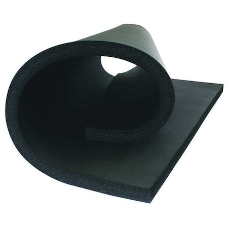 Insulation Sheet1 in Thick, 36 in W x 4 ft L, 4 R-Value, Buna-N Rubber/PVC, Black