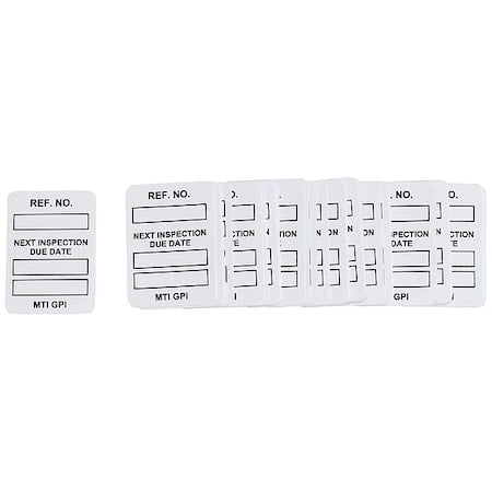 Tag, Inspection, Polyester, 1 3/4 in H x 1 1/4 in W, Black on White, Rectangle, 100 PK
