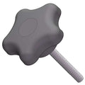 Star Knob with Screw, 3/8-16 Thread Size, 1.00"L, Steel