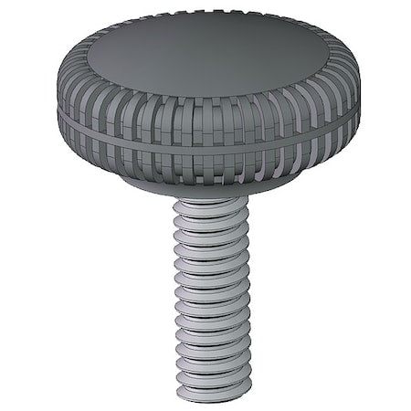 Knurled Knob, 8-32 Thread Size, 5/8"L, Zinc Plated