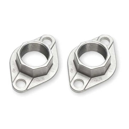 Flange,StainlessSteel,FNPT,11/4in,PK2