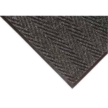 Entrance Mat, Polypropylene, 3/8 in Thick, Charcoal, 4 ft W x 6 ft L
