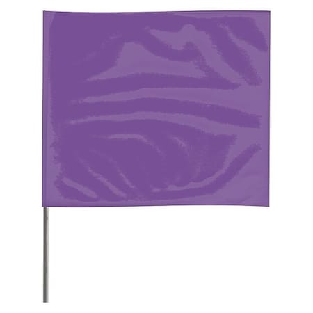Marking Flag, Vinyl, 30" Wire Staff, Blank, 30" L., 100 PK