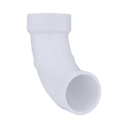 PVC Street Elbow, 90 Degrees, Long Sweep, Spigot x Hub, 1-1/2" Pipe Size