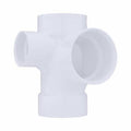 PVC Sanitary Tee, Hub, 4 in x 4 in x 4 in x 2 in Pipe Size