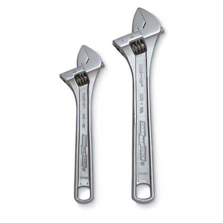 Adj. Wrench Set,Steel,Chrm,6-1/4" to 10"