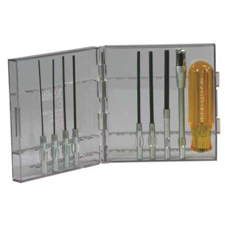 Prec. Screwdriver Set,Hex,Metric,9 pcs.