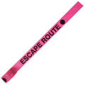 Flagging Tape, Escape Route, Fluorescent Pink, 1 1/2 in Wide x 150 ft Length, Vinyl, 2.5 mil
