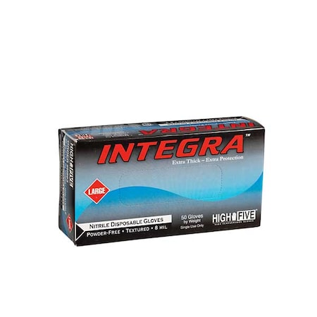 N86, Disposable Gloves, 6.7 mil Palm, Nitrile, Powder-Free, XL (10), 50 PK, Blue