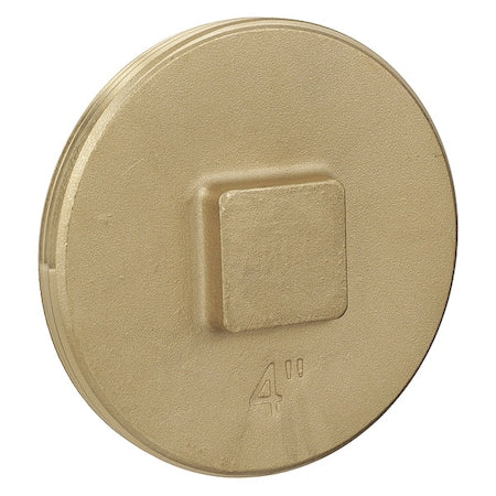 Plug, Brass, Threaded 4 in