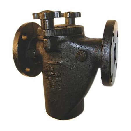 Basket Strainer, 2" Pipe, Flanged, Cast iron, 200 psi at 150 Degrees F