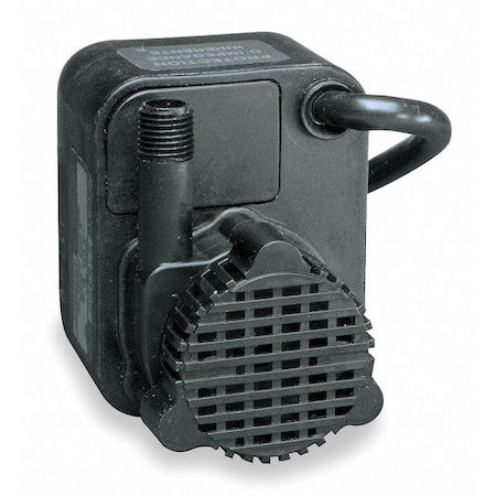 Submersible Pump, 0.6 A, 115V AC, 1/125 hp, 7 ft Max Head, 1/4 in Intake and Disch, Epoxy Encap
