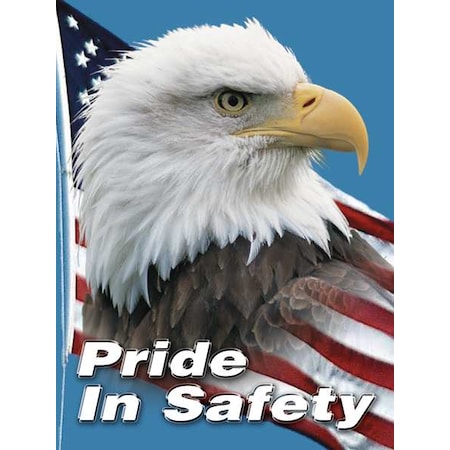 Safety Poster, Pride In Safety, 22 in H x, 17 in W, Plastic