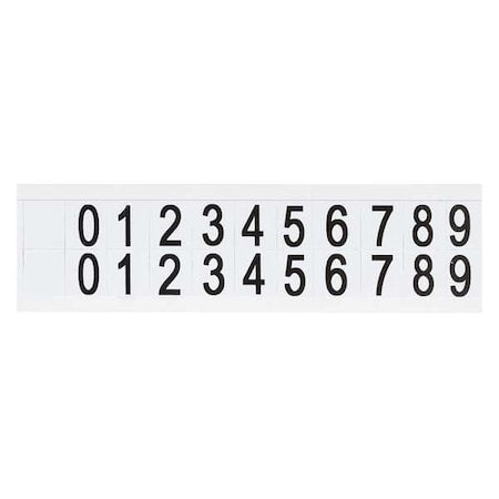 NumberLabelSet,Vinyl,3/4inH,5/8inW,PK25