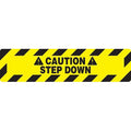 Floor sign, 6 in H, 24 in W, Vinyl, Rectangle, 3YRW3