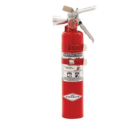 Fire Extinguisher, 2.5 lb Capacity, Class BC ,UL Rating2B:C ,Halotron 9 sec, Discharge Time:
