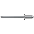 Blind Rivet, Flanged Head, 1/8 in Dia., 3/8 in L, Steel Body, 500 PK