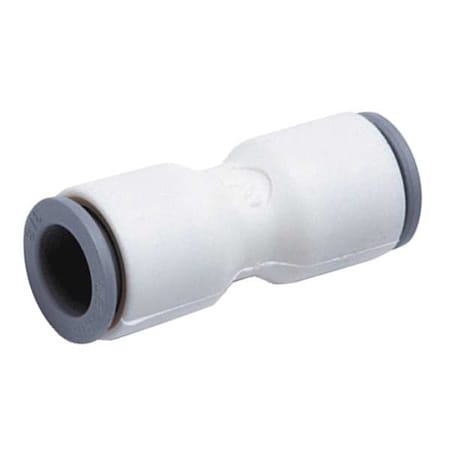 Push-Fit Adapter Fitting, 1/2 in x 3/8 in Tube Size, Bio-Based Nylon, White, 5 PK